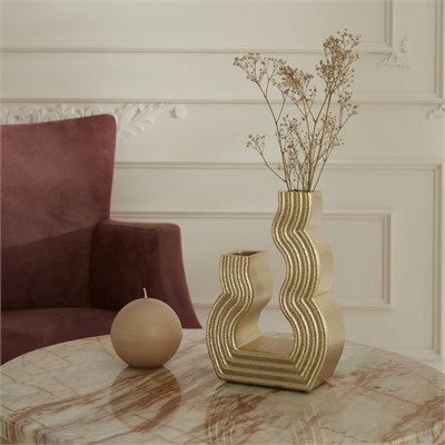 Karaca Home Vendi Vazo Gold 13,5x7,5X20 Cm