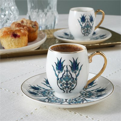 Karaca İznik 6 Kişilik Kahve Fincan Takımı 80 ml