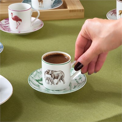Karaca Jungle 6 Kişilik Kahve Fincan Takımı 80 ml