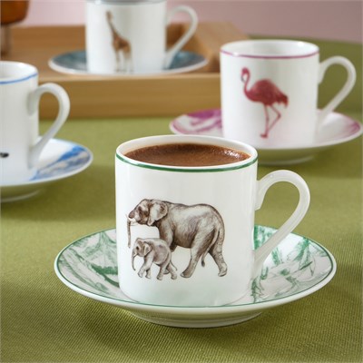 Karaca Jungle 6 Kişilik Kahve Fincan Takımı 80 ml