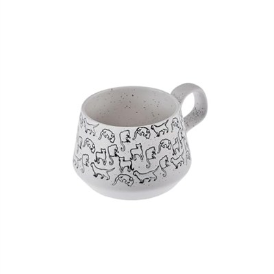 Karaca Kedi Beyaz Kupa 450 ml