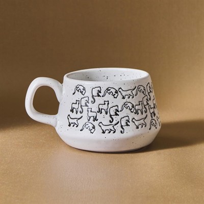 Karaca Kedi Beyaz Kupa 450 ml