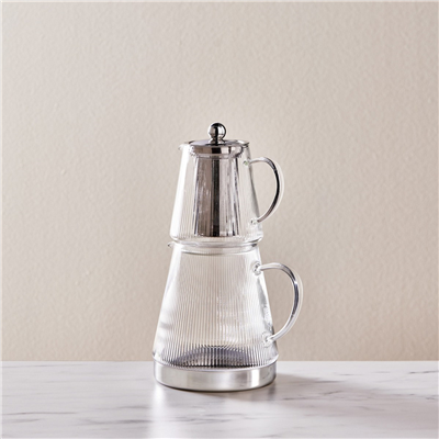 Karaca Keops Borosilikat Cam Mini Çaydanlık Takımı 0,45L & 1,5L