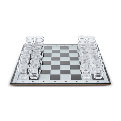 Karaca King Shot Bardaklı Satranç Seti Şeffaf