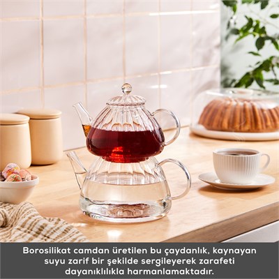 Karaca Lori Borosilikat Mini Cam Çaydanlık 0,6L & 1,2L