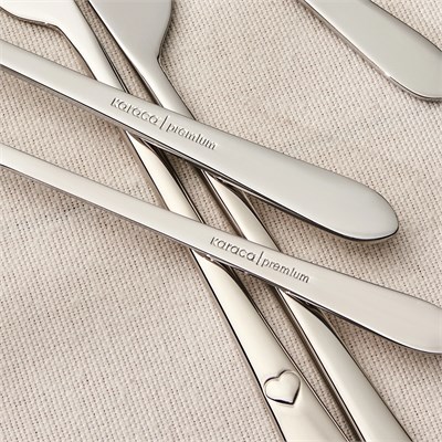 Karaca Lova 84 Parça 12 Kişilik Premium Çatal Kaşık Bıçak Takımı Platin Kutulu