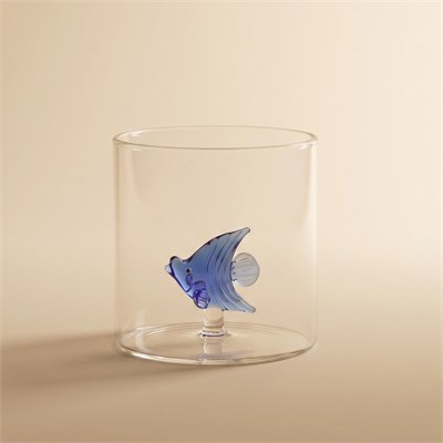 Karaca Marin Fish Su Bardağı Mavi 320 ml