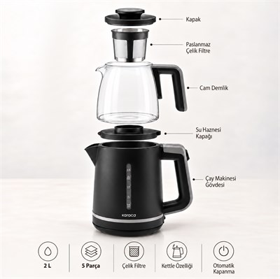 Karaca Maxi Tea XL Çay Makinesi Space Gray