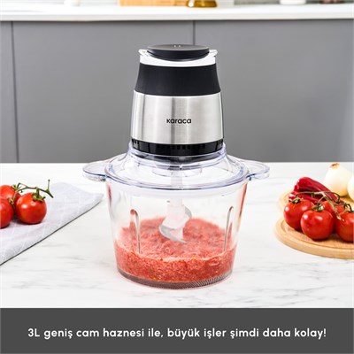 Karaca Megablend 3L Ultra Geniş Cam Hazneli Inox Doğrayıcı