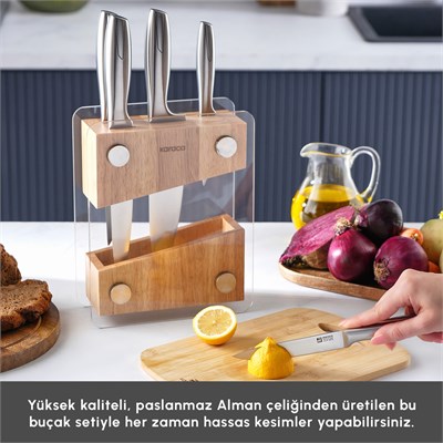 Karaca Meister Hamburg 6 Parça Standlı Bıçak Seti
