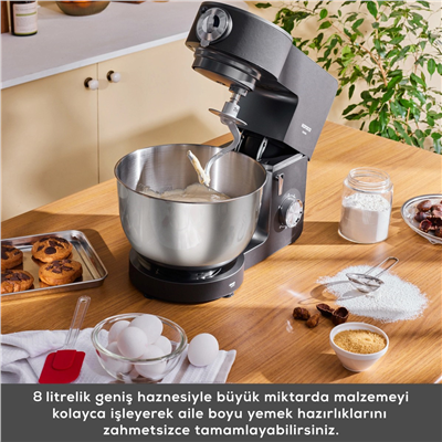Karaca Multichef Ultra Kıyma Çekme/Sucuk-Sosis/İçli Köfte Aparatlı Hamur Yoğurma Makinesi 8L