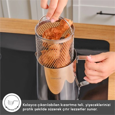 Karaca Mutfaksever Çelik Kızartma Potu 2L