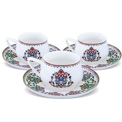 Karaca Nakkaş 6 Kişilik Kahve Fincanı Takımı 100 ml - Seçenekler: Small, Medium, Large, Bali Kahve Fincanı...