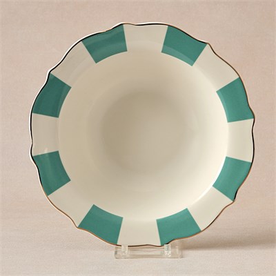 Karaca New Romantic Kalın Çizgili Kase 17 Cm Yeşil