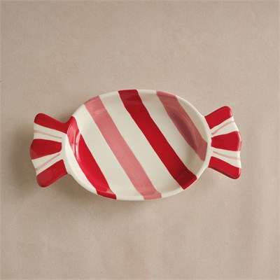 Karaca New Year Candy Twist Pink Kayık Tabak 26 cm