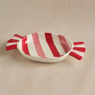Karaca New Year Candy Twist Pink Kayık Tabak 26 cm