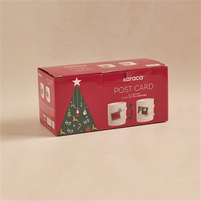 Karaca New Year Post Card 2 Kişilik Kupa Seti 230 ml