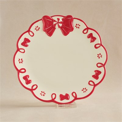 Karaca New Year Ribbon Servis Tabağı 24,5 cm
