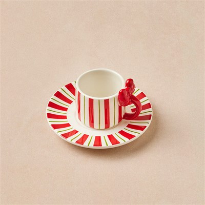 Karaca New Year Yılbaşı Candy Bow 2 Kişilik Kahve Fincan Takımı 90 ml
