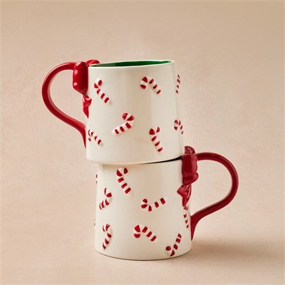 Karaca New Year Yılbaşı Cane Bow Kupa 600 ml