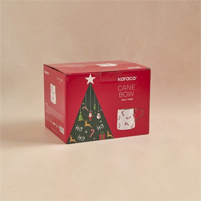 Karaca New Year Yılbaşı Cane Bow Kupa 600 ml