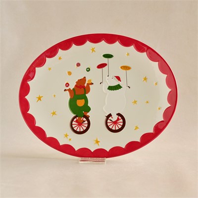 Karaca New Year Yılbaşı Carousel Kayık Tabak 30 cm
