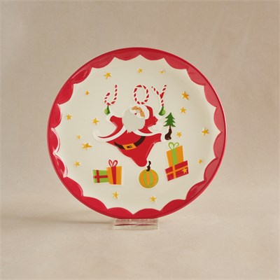 Karaca New Year Yılbaşı Carousel Pasta Tabağı Santa 20 cm