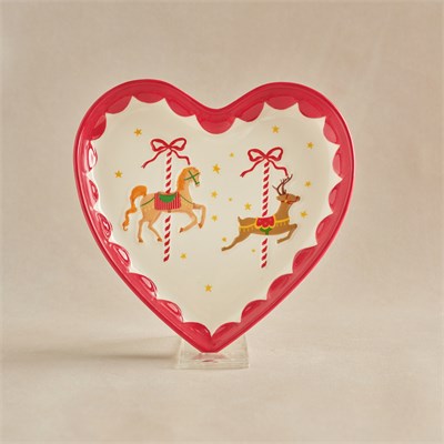 Karaca New Year Yılbaşı Carousel Pasta Tabağı 20 cm