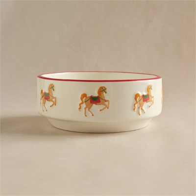 Karaca New Year Yılbaşı Carousel Salata Kasesi 20,5 cm