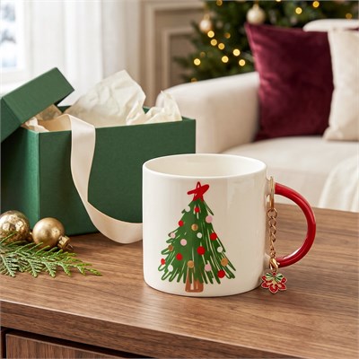 Karaca New Year Yılbaşı Charm Hediyeli Tree Kupa 350 ml