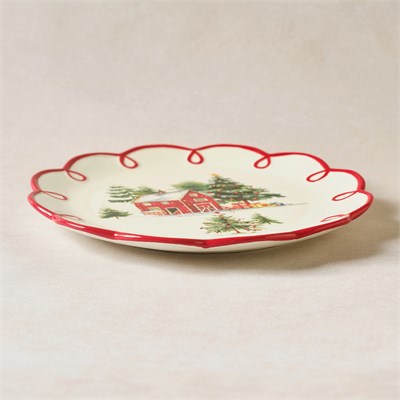 Karaca New Year Yılbaşı Cottage Servis Tabağı 25 cm