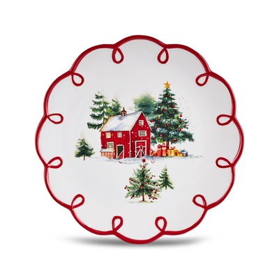 Karaca New Year Yılbaşı Cottage Servis Tabağı 25 cm