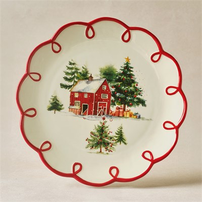 Karaca New Year Yılbaşı Cottage Servis Tabağı 25 cm