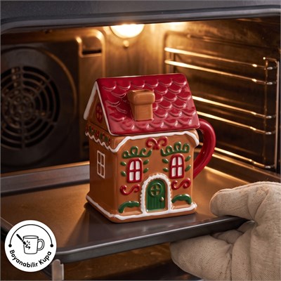 Karaca New Year Yılbaşı Diy Ginger Bread House Kupa 550 ml