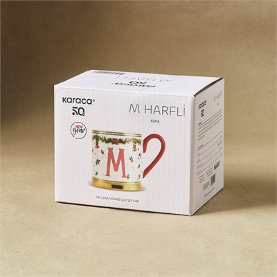 Karaca New Year Yılbaşı Petek M Harfli Kupa 330 ml