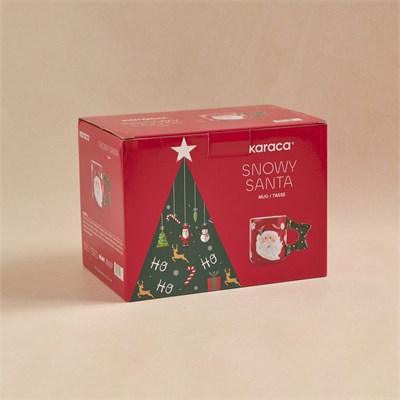 Karaca New Year Yılbaşı Snowy Santa  Kupa 430 ml