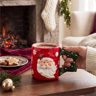 Karaca New Year Yılbaşı Snowy Santa  Kupa 430 ml