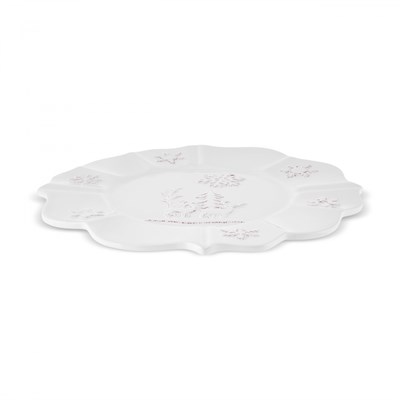 Karaca New Year Yılbaşı Snowy Servis Tabağı 29 Cm Beyaz