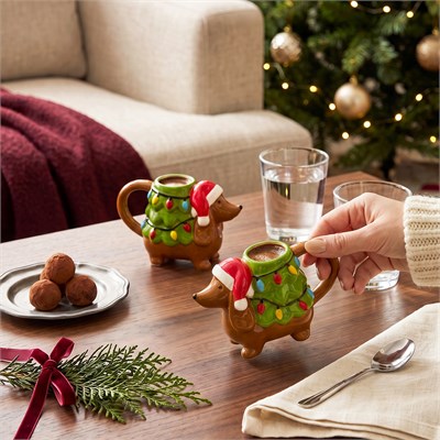 Karaca New Year Yılbaşı Wooftree 2 Kişilik Double Kahve Fincanı 120 ml