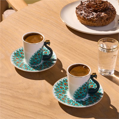 Karaca Peacock 2 Kişilik Kahve Fincanı 90 ml