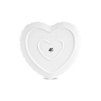 Karaca Pink Love Çukur Tabak Beyaz 20 cm