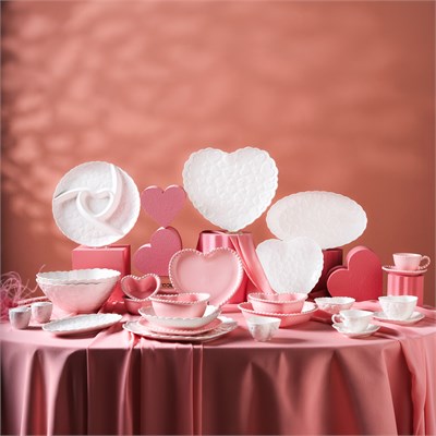 Karaca Pink Love Kase Pembe 15 cm