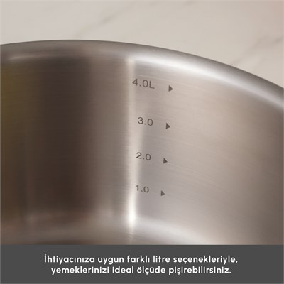 Karaca Power Steel 316+ 3Ply Voyager İndüksiyon Tabanlı 8 Parça Çelik Tencere Seti