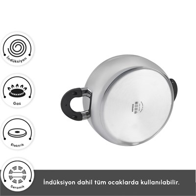 Karaca Powersteel 316+ Fuji İndüksiyon Tabanlı 8 Parça Çelik Tencere Seti