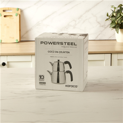 Karaca Powersteel 316+ Galya Çaydanlık Takımı 1,15 L & 2,1 L