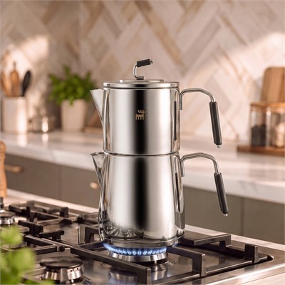 Karaca Powersteel 316+ Splender Midi Çaydanlık Takımı 1,1L & 2L