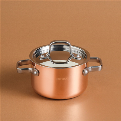 Karaca Powersteel 3Ply 316+ Çelik Mini Tencere Copper