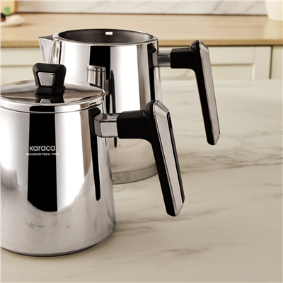 Karaca Powersteel Pro 316+ Space Çelik İndüksiyon Tabanlı Çaydanlık Takımı
