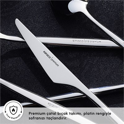 Karaca Red Carpet Collection 316+ Moongate Platin 12 Kişilik 84 Parça Çatal Kaşık Bıçak Takımı