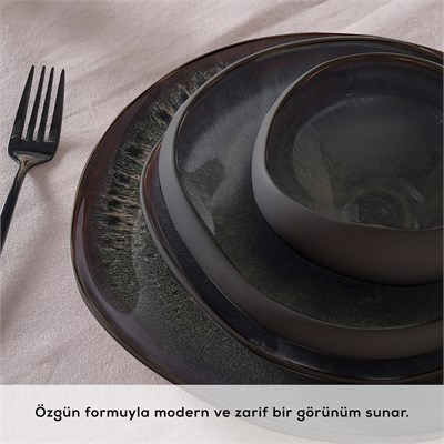 Karaca Red Carpet Collection Black Galactic Servis Tabağı 27 cm